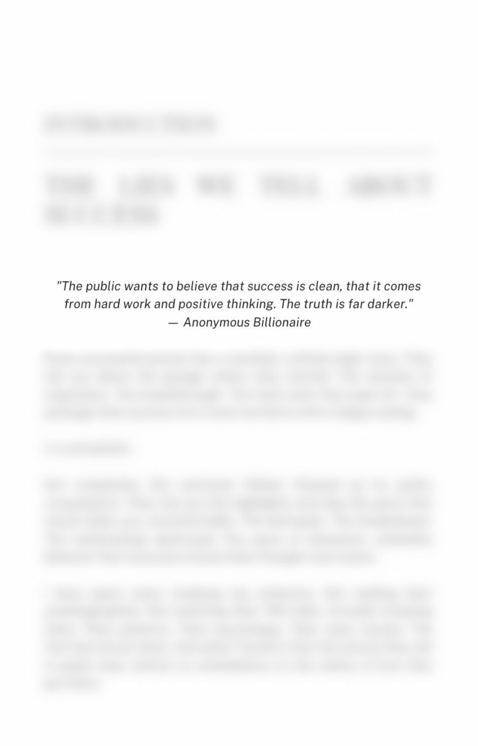 What Millionaires Don’t Tell You – The Dark Truth About Success and Betrayal